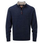 Schoffel Lambswool 1/4 Zip Neck Mens Jumper - Indigo - William Powell