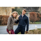 Schoffel Lambswool Aerobloc 1/4 Zip Neck Jumper - Navy - William Powell