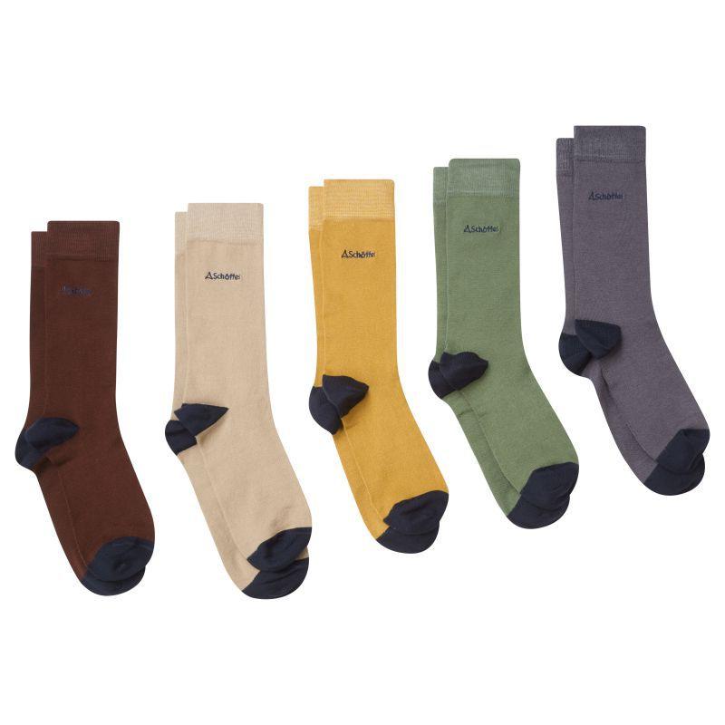 Schoffel Mens Bamboo Socks (Box of 5) 7-11 UK - Mustard Mix - William Powell