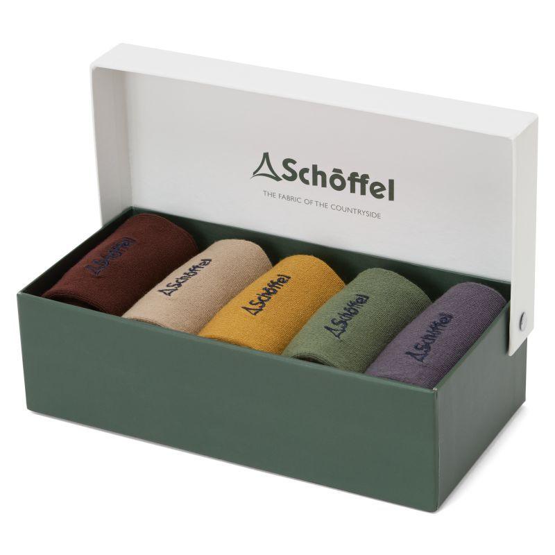 Schoffel Mens Bamboo Socks (Box of 5) 7-11 UK - Mustard Mix - William Powell