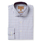 Schoffel Milton Tailored Fit Mens Shirt - Purple Check - William Powell