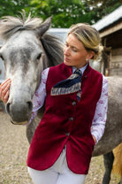 Schoffel Nehru Ladies Waistcoat - Ruby - William Powell