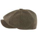 Schoffel Newsboy Cap - Loden Green Herringbone Tweed - William Powell