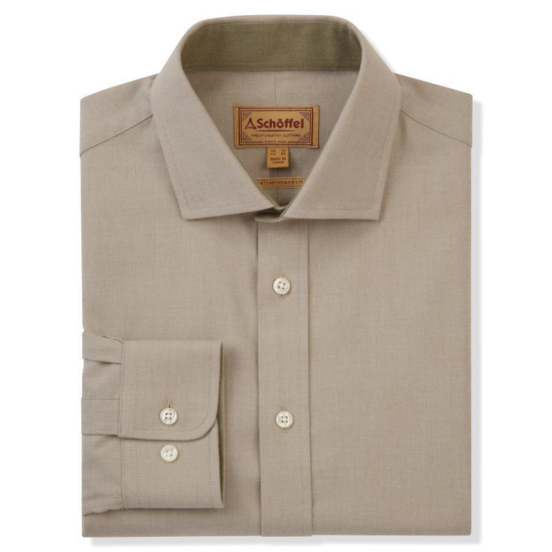 Schoffel Newton Tailored Sporting Fit Mens Shirt - Mole - William Powell