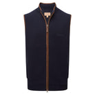 Schoffel Orkney Merino Mens Gilet - Navy - William Powell