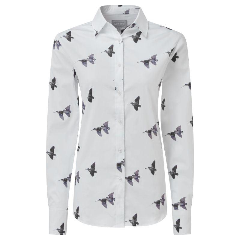 Schoffel Owen Williams Ladies Shirt - Woodcock Print - William Powell