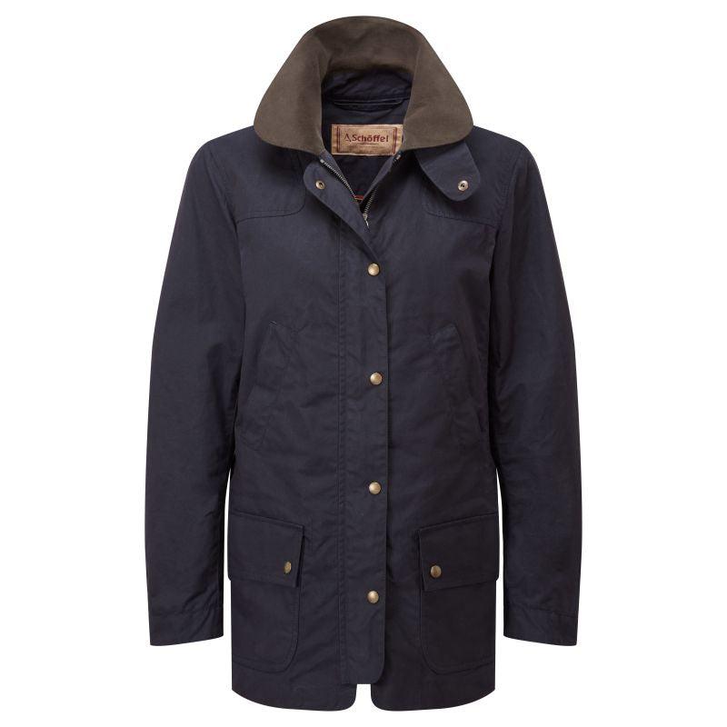 Schoffel Pilton Ladies Wax Jacket - Navy - William Powell