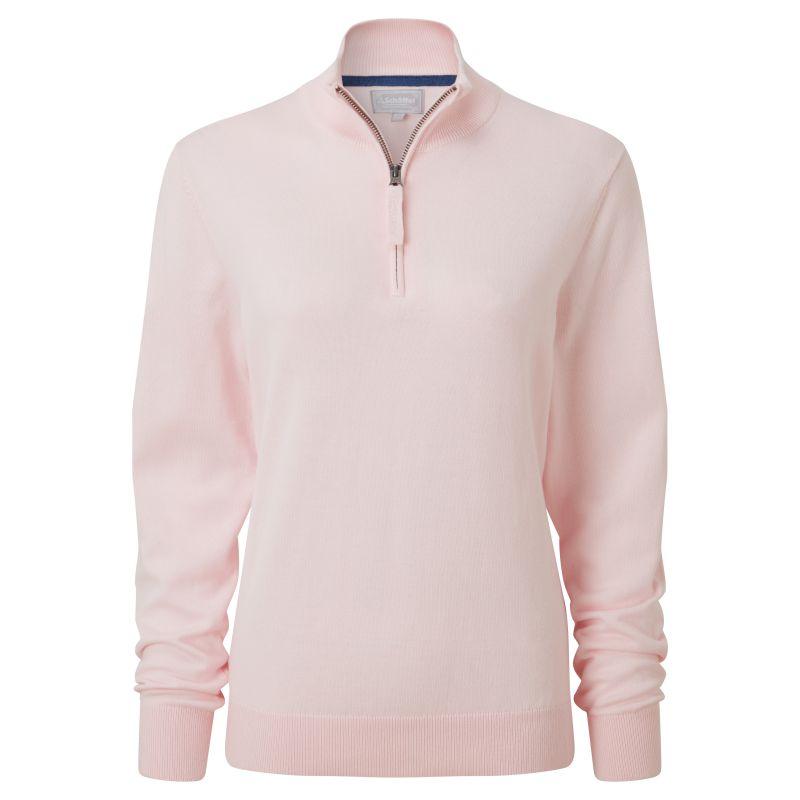 Schoffel Polperro Pima 1/4 Zip Ladies Jumper - Blush - William Powell