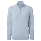 Schoffel Polperro Pima 1/4 Zip Ladies Jumper - Pale Blue - William Powell