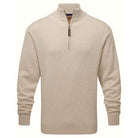 Schoffel Porthmeor Pima Cotton 1/4 Zip Mens Jumper - Oat - William Powell