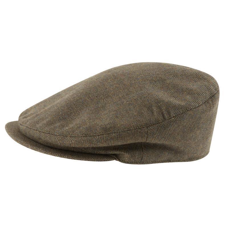 Schoffel Ptarmigan Countryman Tweed Cap - Loden Green Herringbone Tweed - William Powell