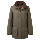 Schoffel Ptarmigan GORE-TEX Ladies Tweed Coat - Loden Green Herringbone Tweed - William Powell