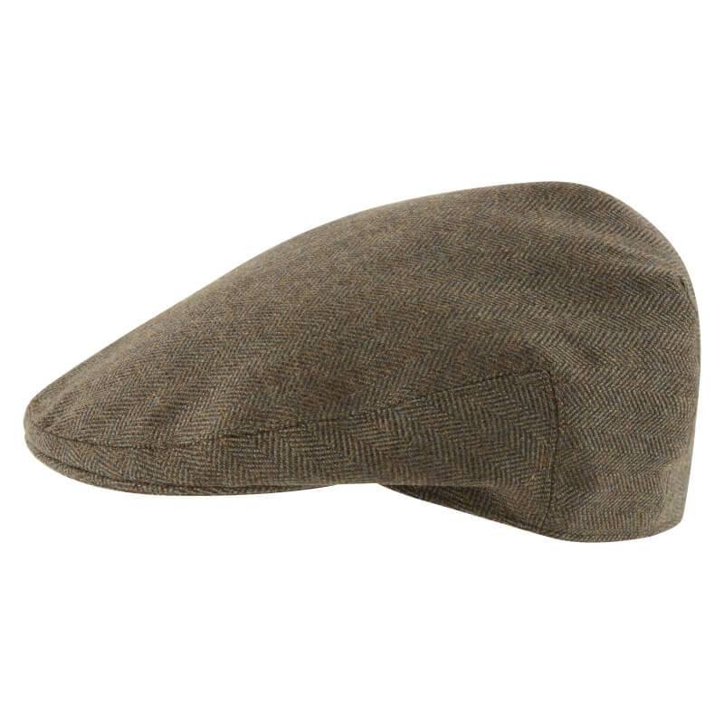 Schoffel Ptarmigan Tweed Classic Cap - Loden Green Herringbone Tweed - William Powell