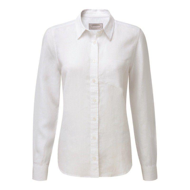 Schoffel Saunton Linen Shirt - White - William Powell