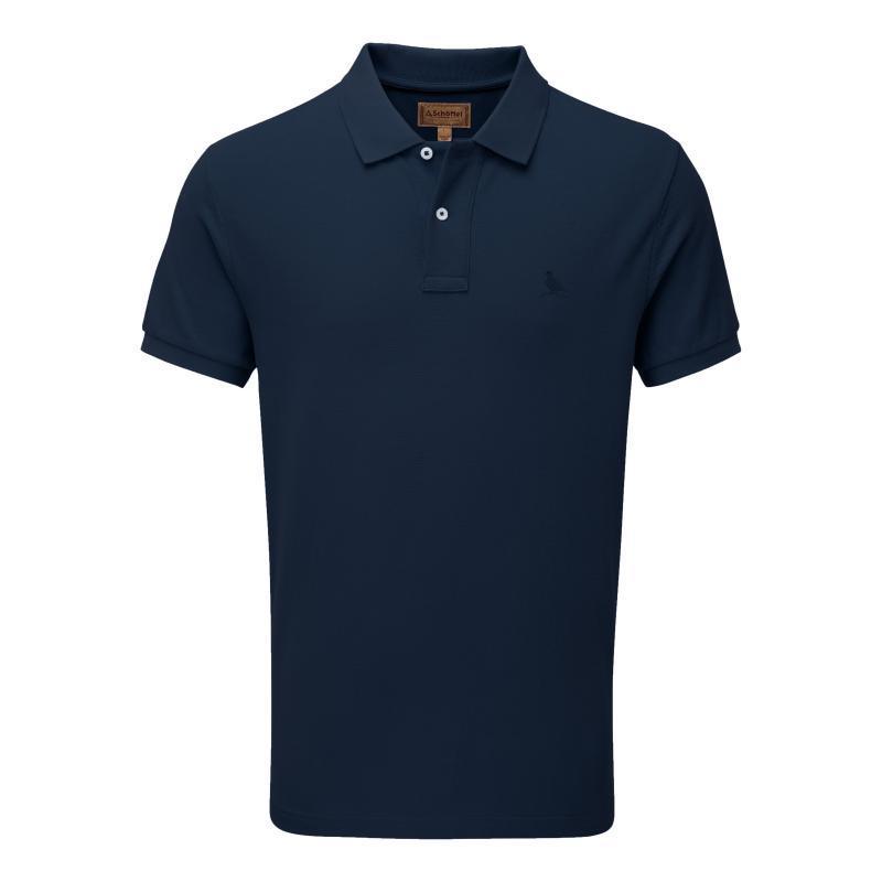 Schoffel St Ives Tailored Mens Polo Shirt - Navy - William Powell
