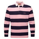 Schoffel St Mawes Mens Rugby Shirt - Navy/Pink Stripe - William Powell