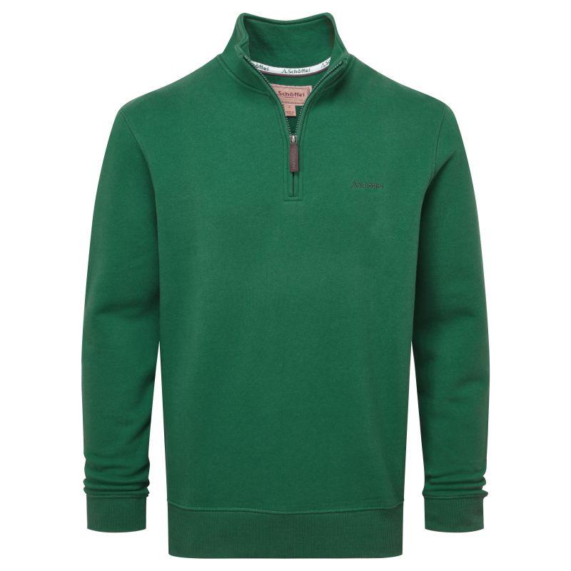 Schoffel St Merryn Mens 1/4 Zip Sweatshirt - Racing Green - William Powell