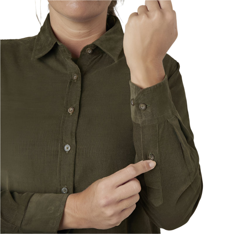 Seeland Olivia Ladies Corduroy Shirt - Pine Green - William Powell