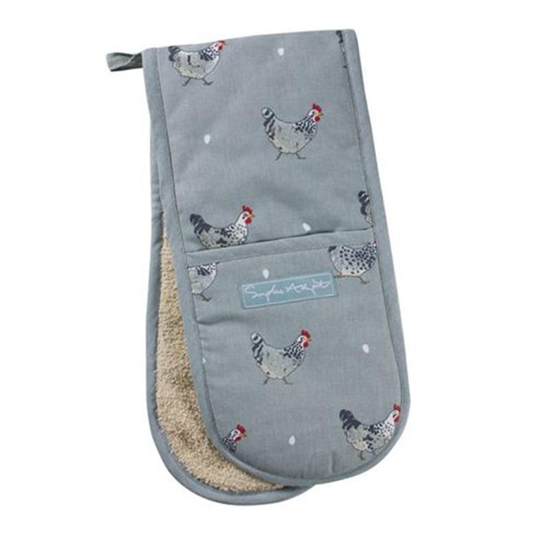 Sophie Allport Double Oven Gloves Chickens - William Powell
