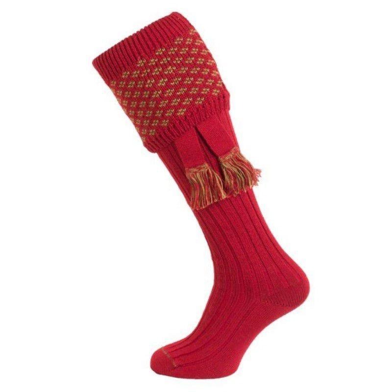 William Powell Boughton Shooting Stocking with Garter - Brick Red - William Powell