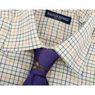 William Powell Cotton Tattersall Shooting Shirt - Purple Check - William Powell