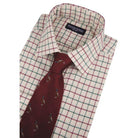 William Powell Cotton Tattersall Shooting Shirt - Red/ Green - William Powell