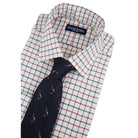 William Powell Country Check Regular Fit Mens Shirt - Navy/Burgundy - William Powell