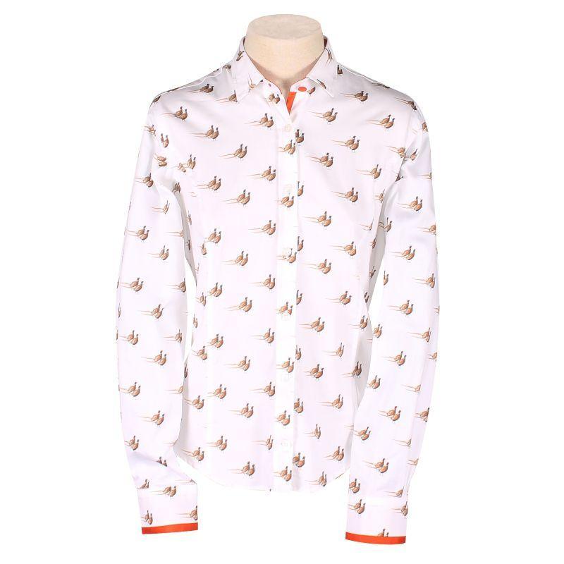 William Powell Ladies Pheasants Shirt - White - William Powell