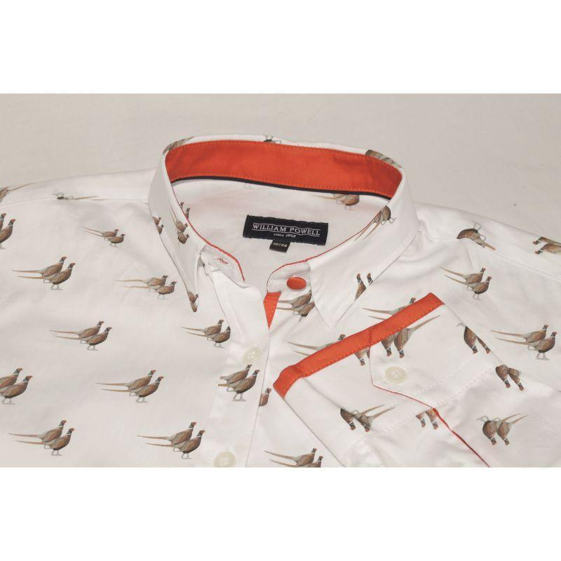 William Powell Ladies Pheasants Shirt - White - William Powell