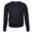 William Powell Leven V Neck Jumper - Navy - William Powell