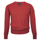 William Powell Leven V Neck Jumper - Poppy Melange - William Powell