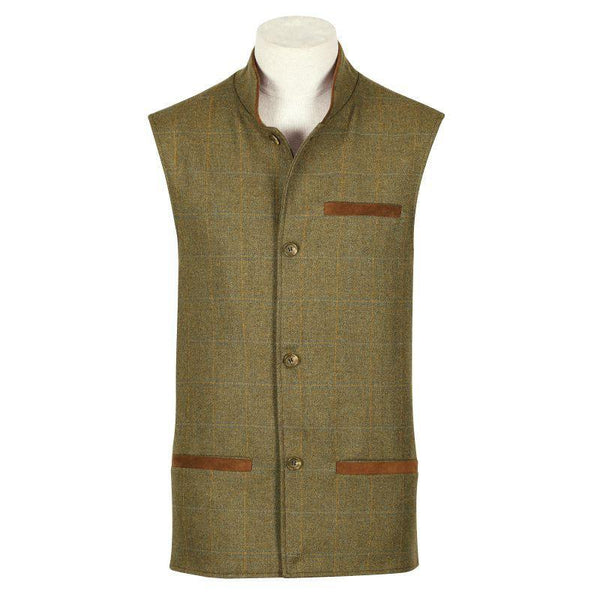 トップス ORGUEIL Lovat Tweed Gilet Orgueil OR-4239 Harris Tweed Gilet Dark Green – Frans Boone